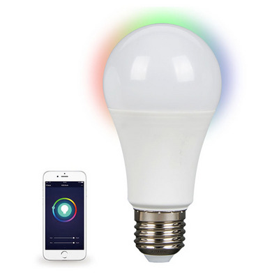 Stepless Dimmable Color Changing LED Light Bulb, Smart WIFI RGB 10W SMD LED Bulb A60