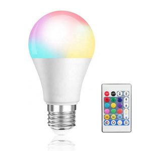 2022 New Sale SMD2835 E27 9 Watt 806lm A60 Lamp RGB Light Control Smart Dimmable Remote LED Bulb