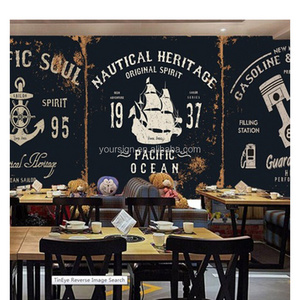 printing mural wallpaper 3d for decorative restaurant