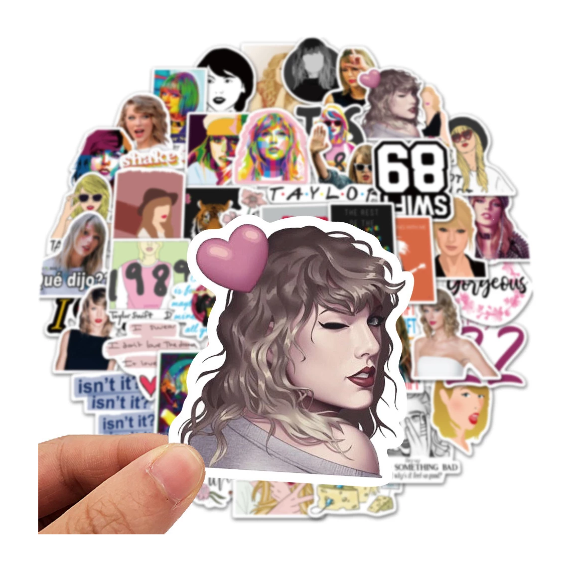 custom kiss cut pvc taylor swift stickers