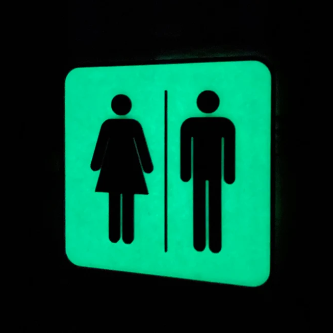 custom glow in the dark painting stickers for bathroom toilet sign