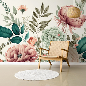 custom floral peel and stick mural wallpaper 3d floral design