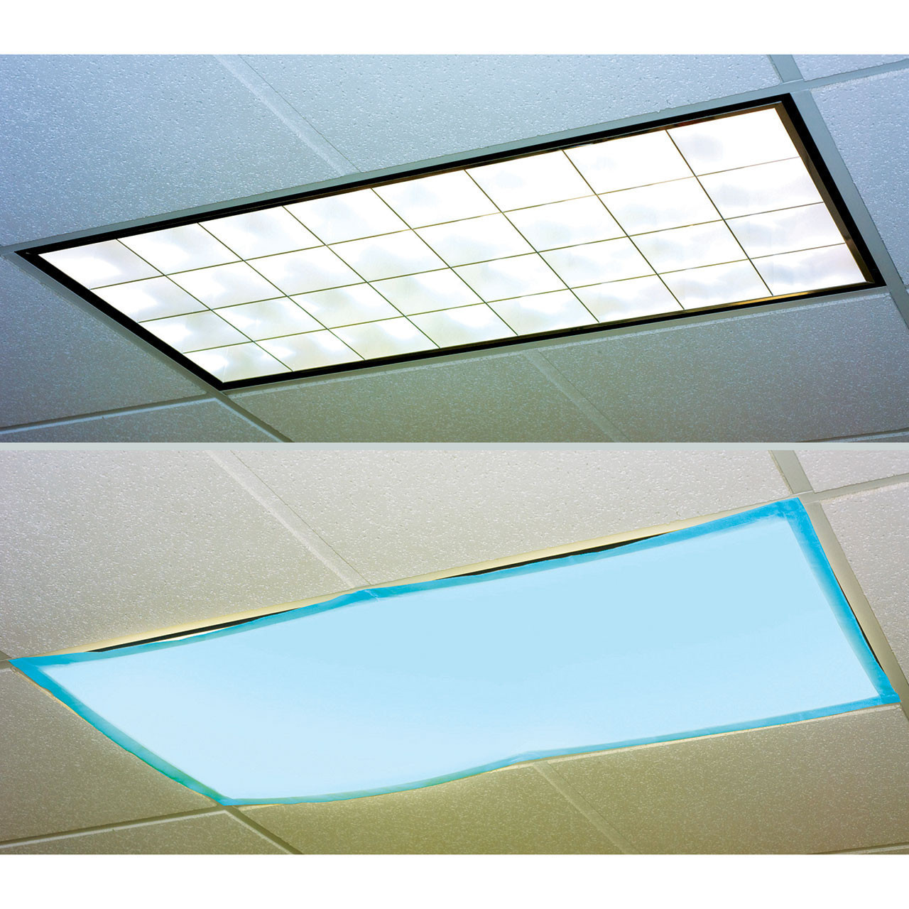 custom printed magnetic fluorescent light covers for ceiling lights