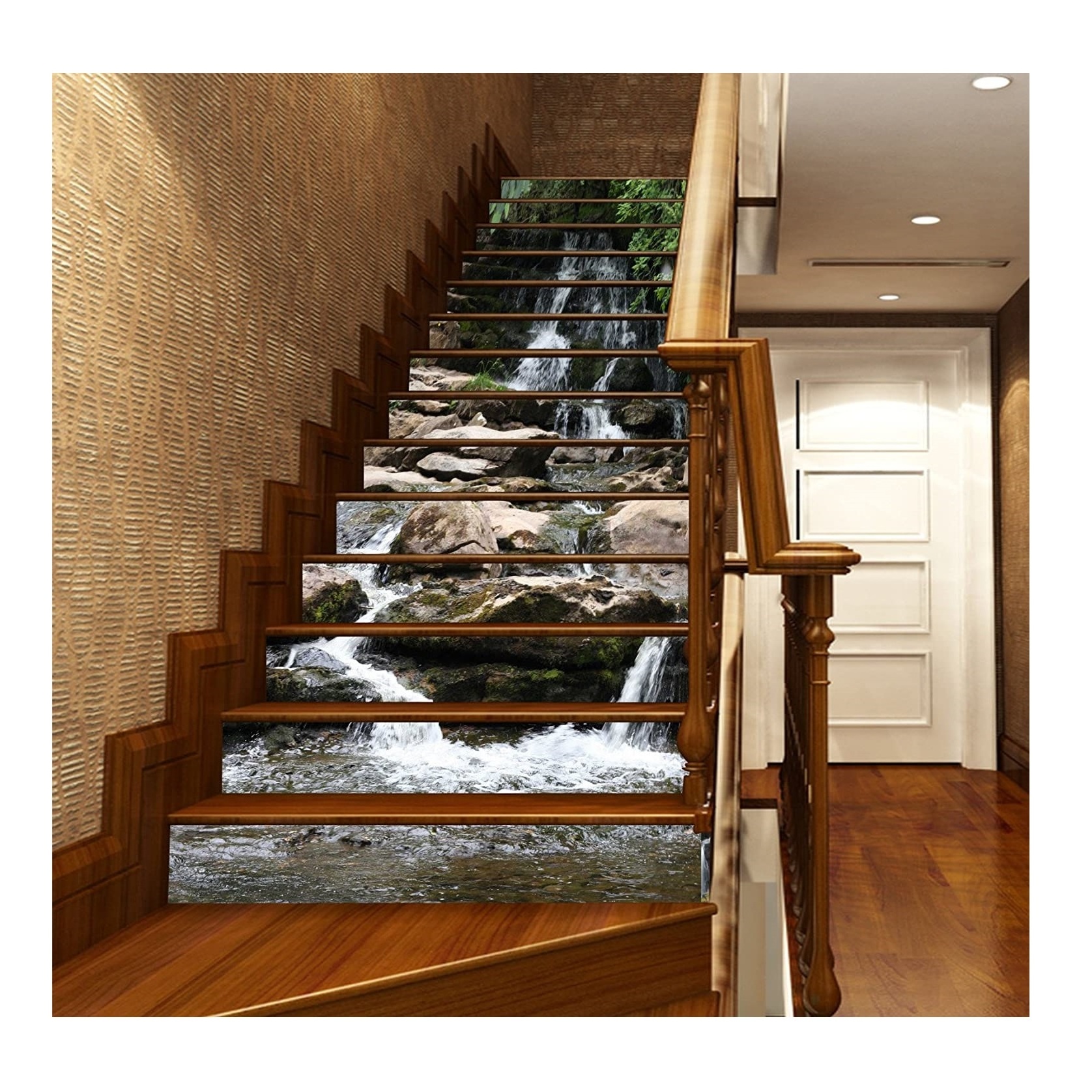 Custom wallpaper stair risers graphic decals murals printing