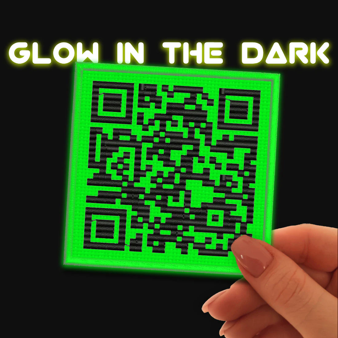 custom glow in the dark business sign qr code printing luminous waterproof paper qr code label sticker