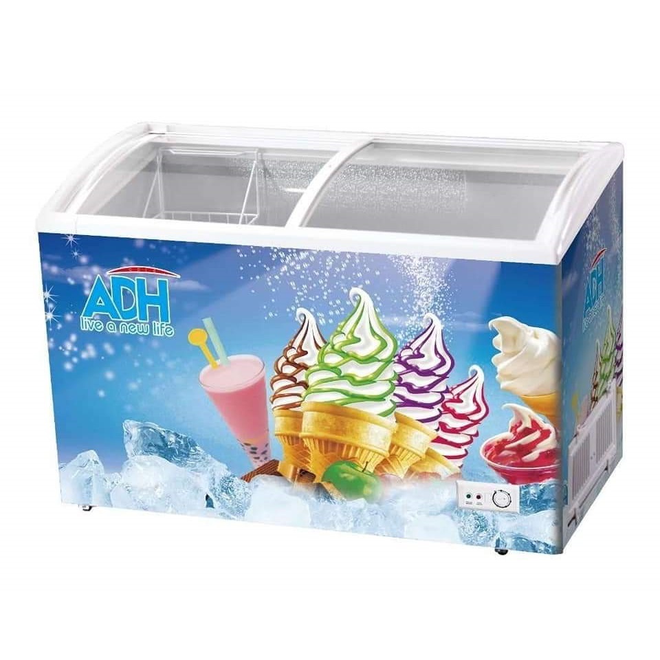 custom ice cream chest display freezer stickers