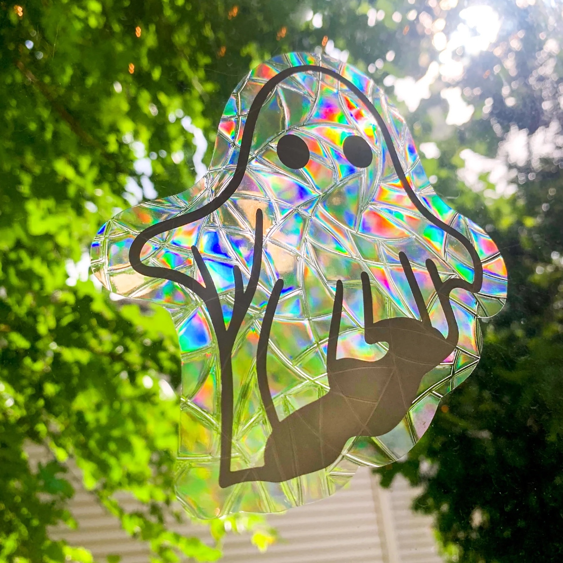 custom holographic rainbow window prisma sun catcher wall vinyl stickers