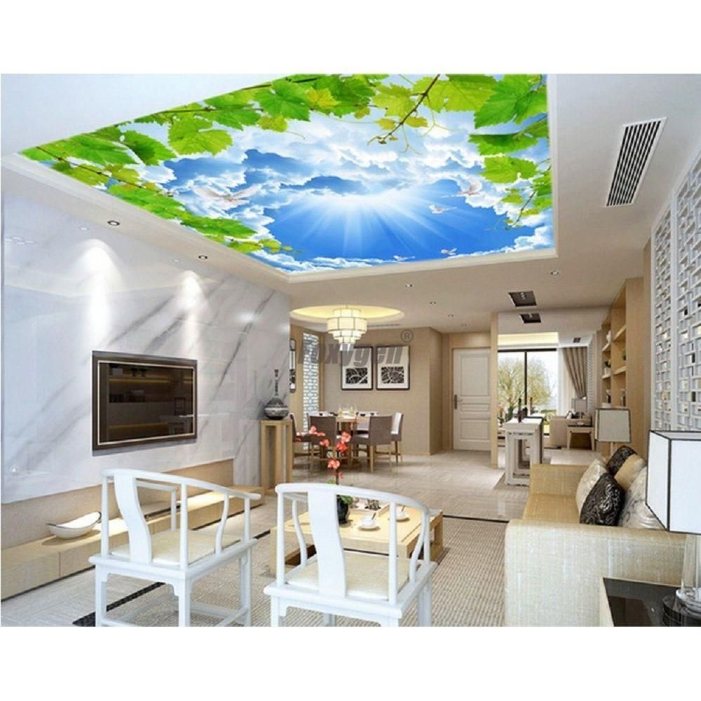 Home decoration self adhesive sticker 3d ceiling wallpaper