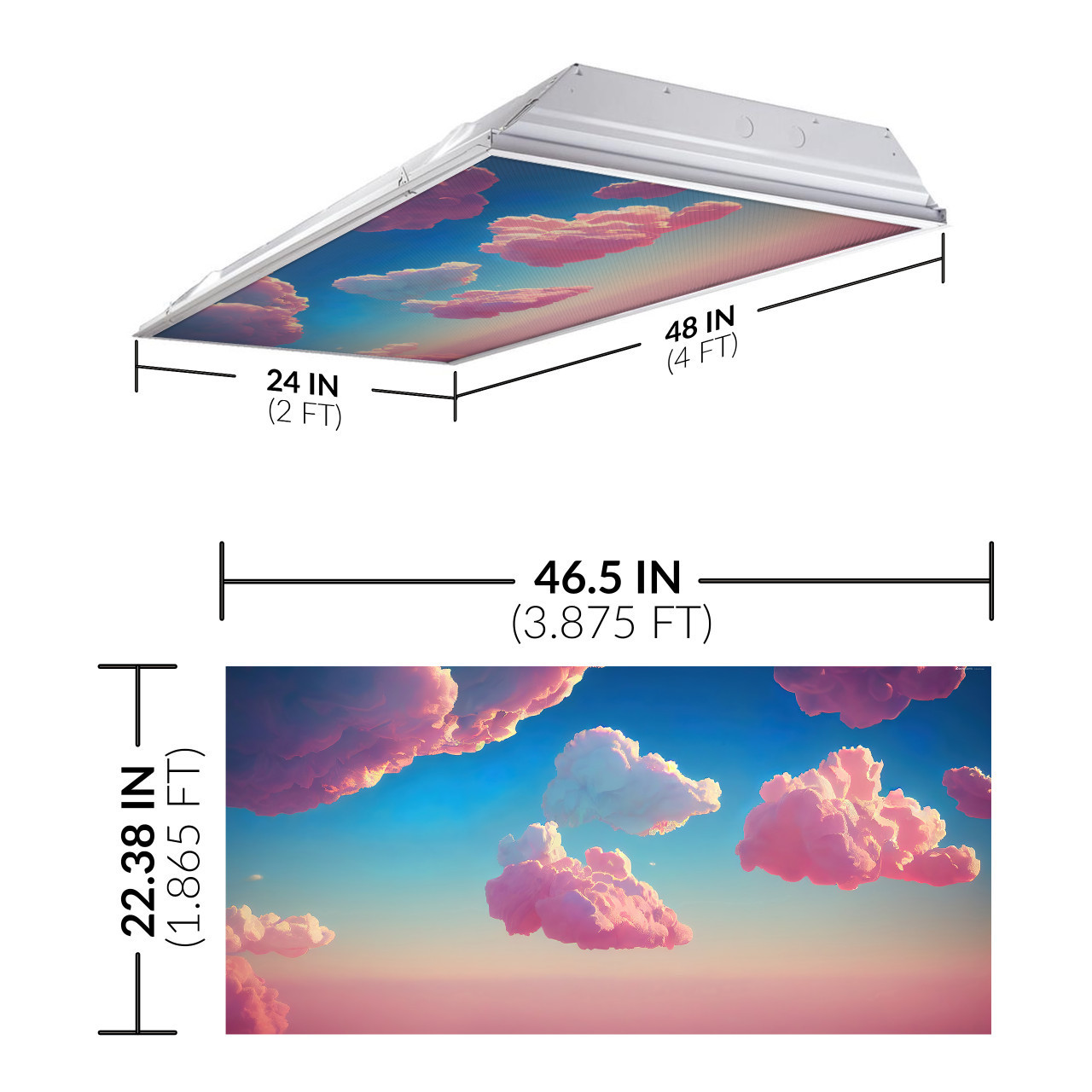 custom printed stretch ceiling film home decoration fluorescent light covers for classroom