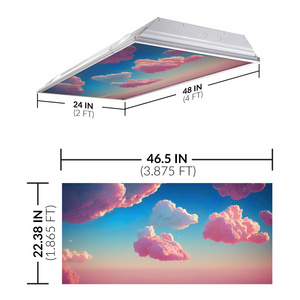 custom printed stretch ceiling film home decoration fluorescent light covers for classroom