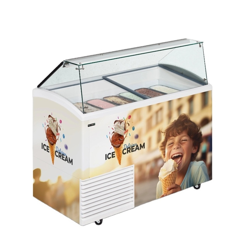 custom display ice cream fridge freezer sticker