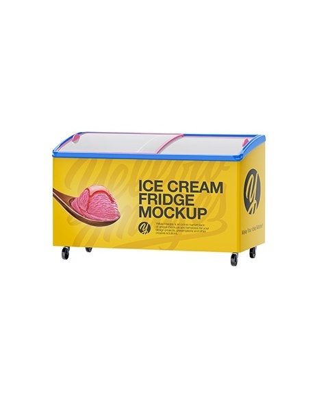 custom ice cream fridge vinyl wrap sticker