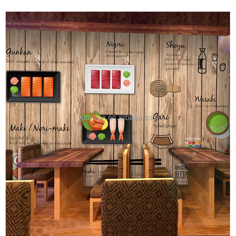 printing mural wallpaper 3d for decorative restaurant