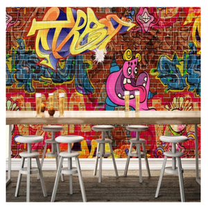 custom printed street art 3d graffiti wall mural photo wallpaper printing