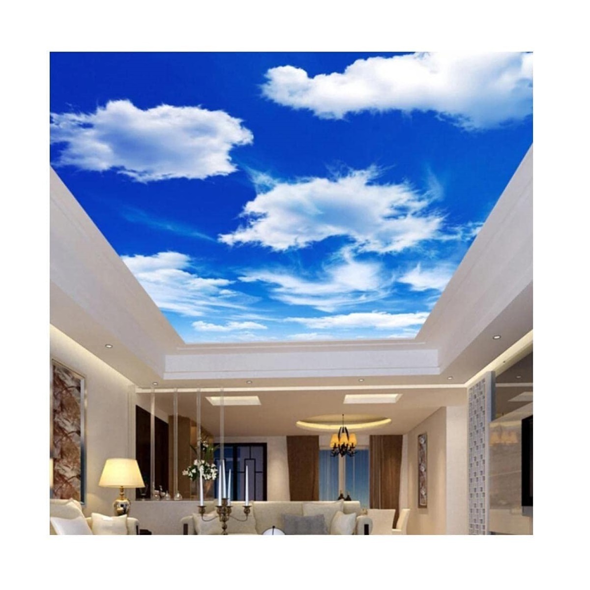 Home decoration self adhesive sticker 3d ceiling wallpaper