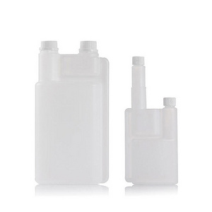 1250ml  150ml Plastic Double Dual Chamber Twin Neck Bottle For Liquid Dispenser