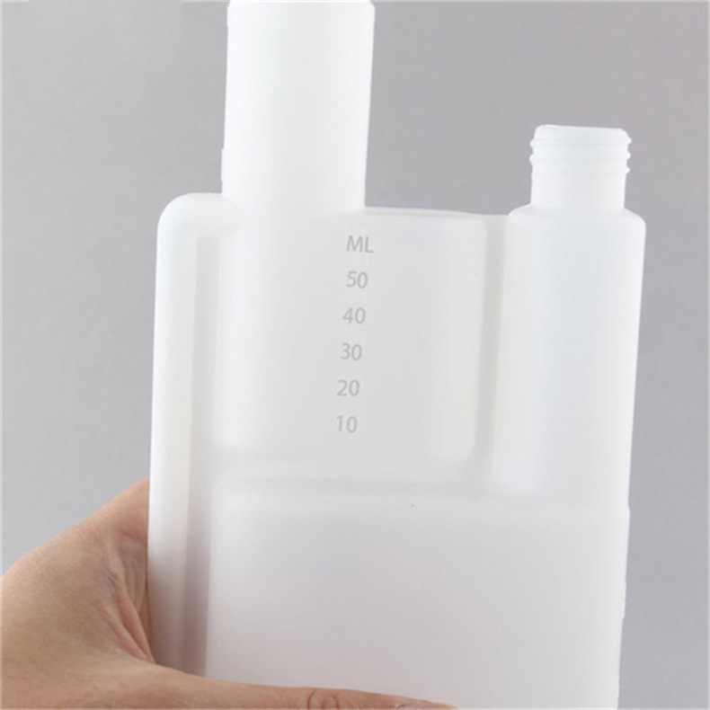 1250ml  150ml Plastic Double Dual Chamber Twin Neck Bottle For Liquid Dispenser