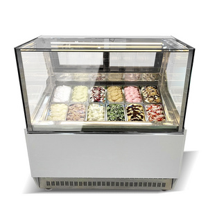 Yourtime 1/4 12 pan ice cream showcase freezer ice cream display freezers fridge freezers Refrigeration Equipment for sale