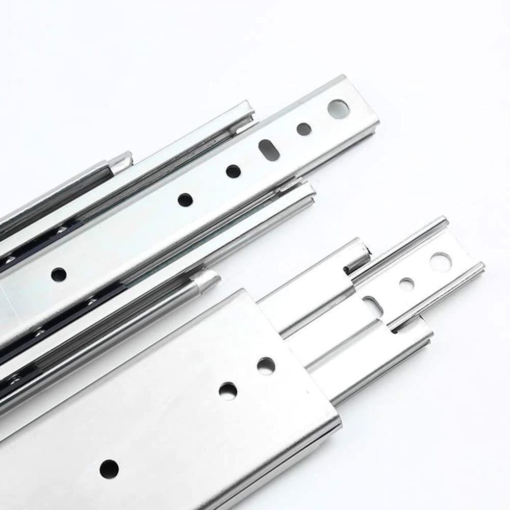 Factory Drawer Slides Full Extension Side Mount Ball Bearing Locking Rails Track Glide Runner