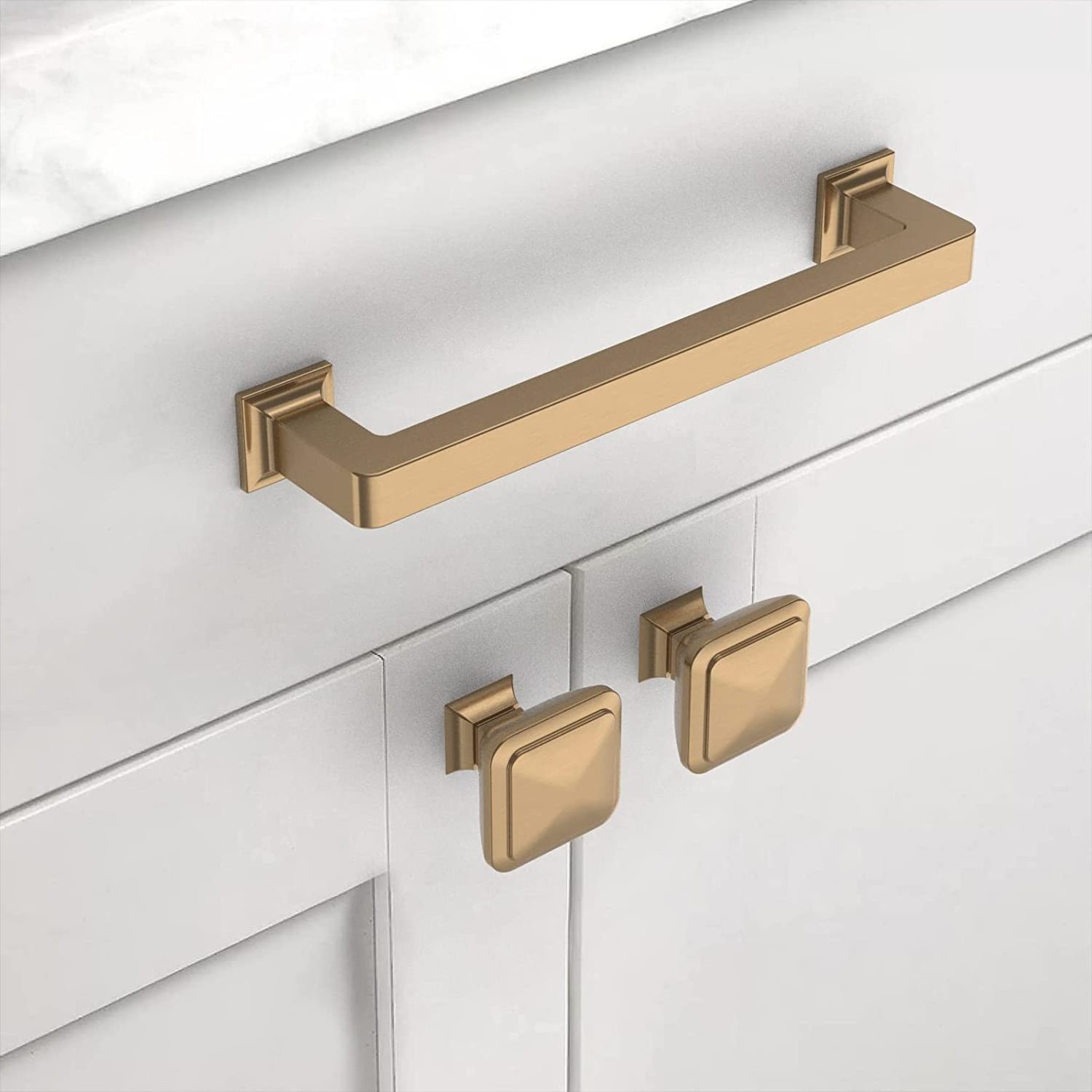 Bronze Kitchen Cabinets Dresser Handle Modern Drawer Knob Furniture Cabinet Handle Champagne Brushed Brass Kitchen Hardware