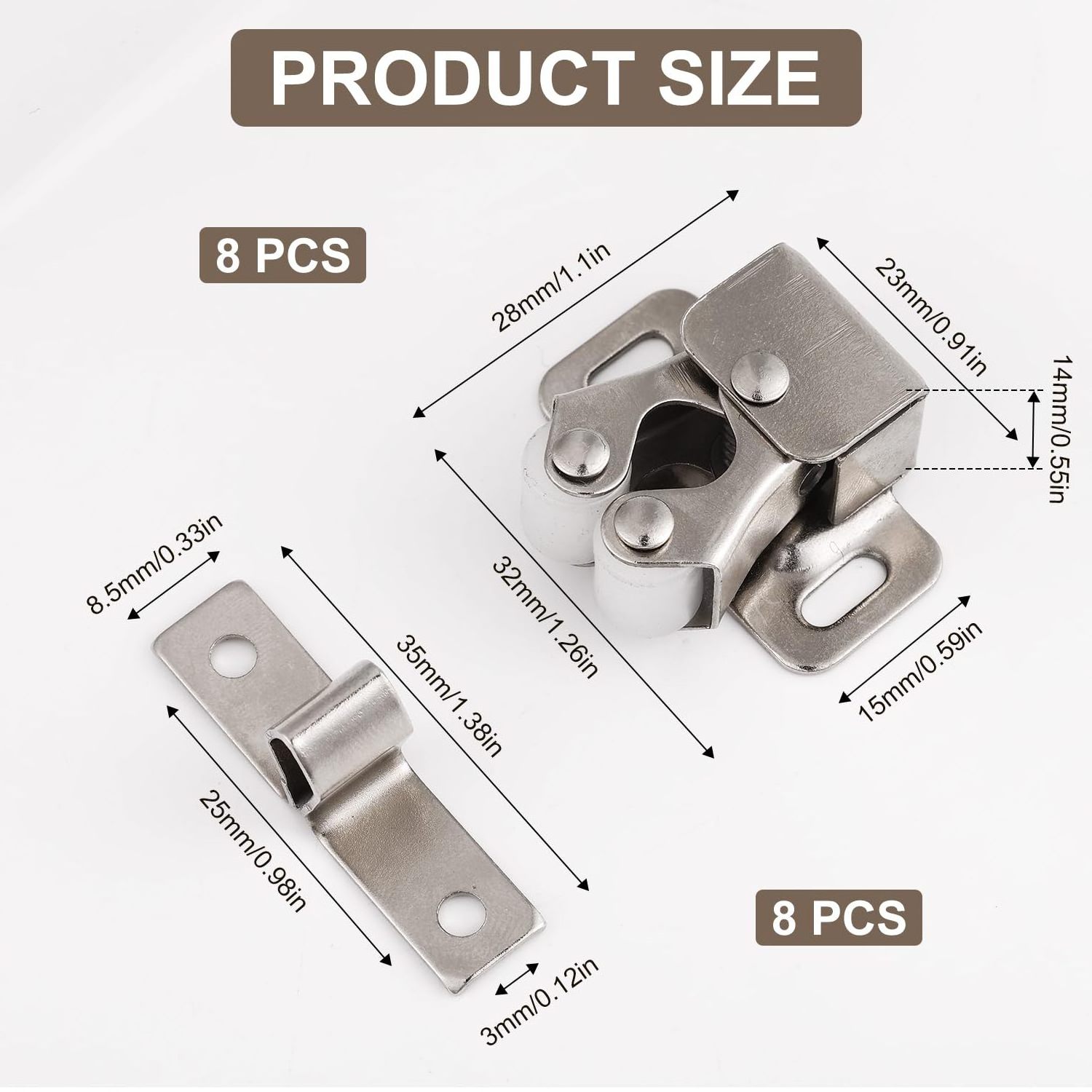 Sturdy Cabinet Latches and Catches Cabinet Latch Hardware for Lockers Cupboard Closet Door