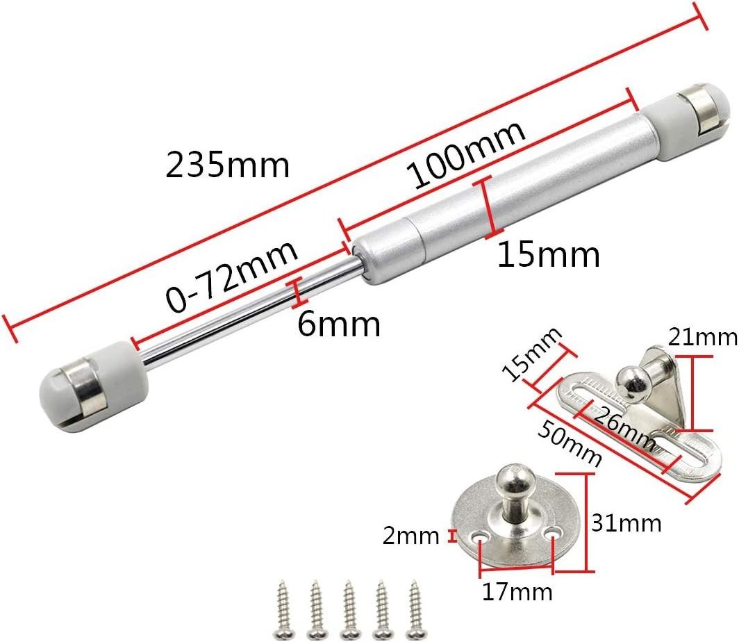 8 Inch Soft Close  Hydraulic Support Cabinet support Lid Hinge