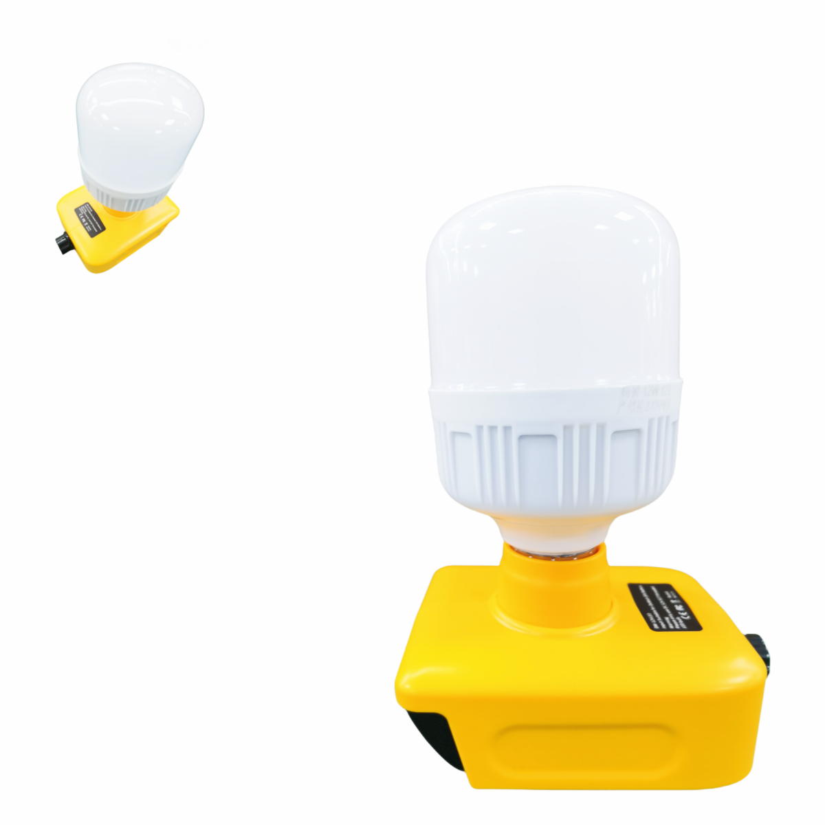 Portable replaceable light bulb with knob switch work light suitable for Makita 18V lithium battery adapter bulb work light