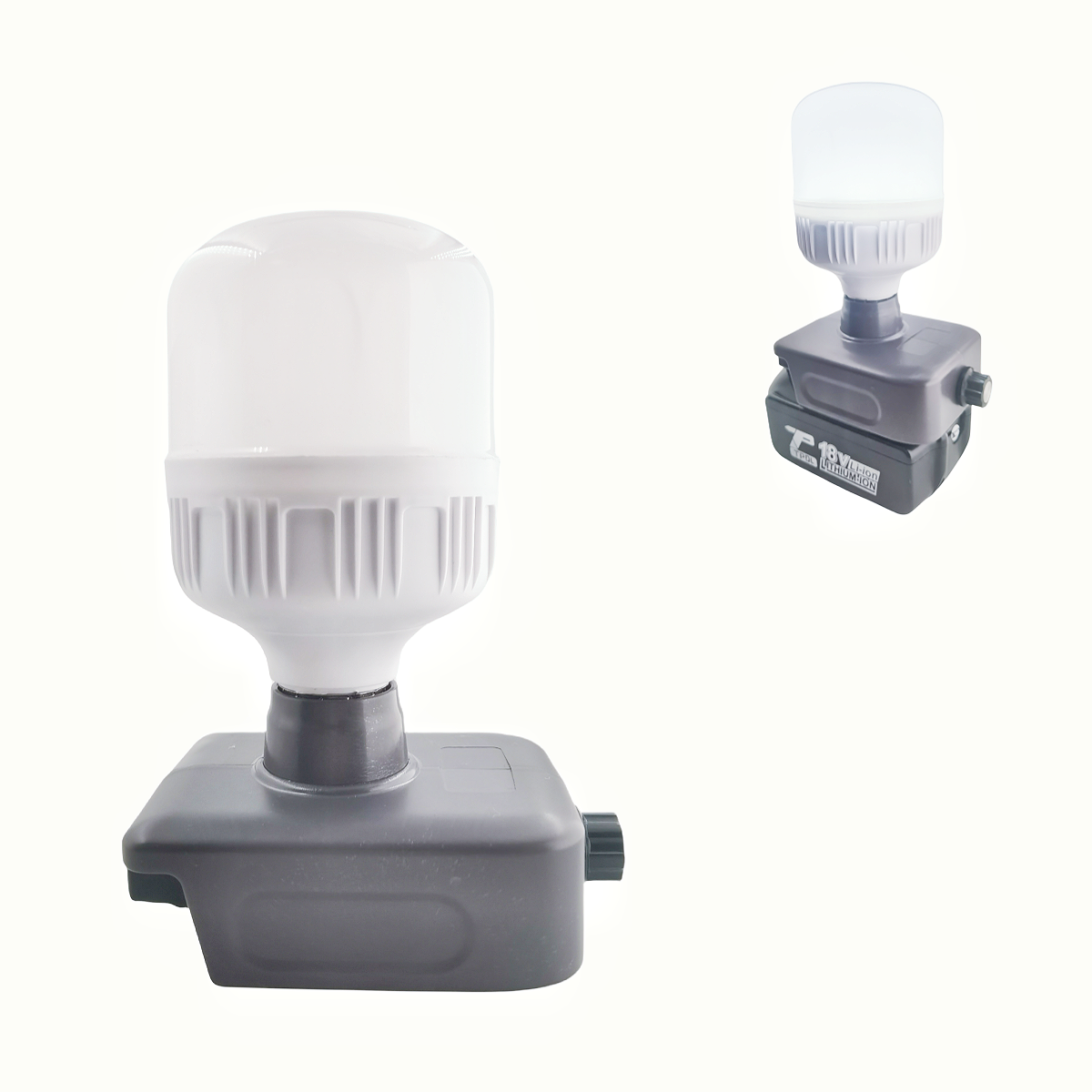 New rotary switch portable light fit for Dewalts 20V li-ion batteries,replaceable bulb powered by 18v 20v battery work light