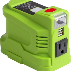 150W Portable Power Source USB Charger Adapter, with LED Light and 2 USB ports and 110v/120v AC port for Ryobi Power Station