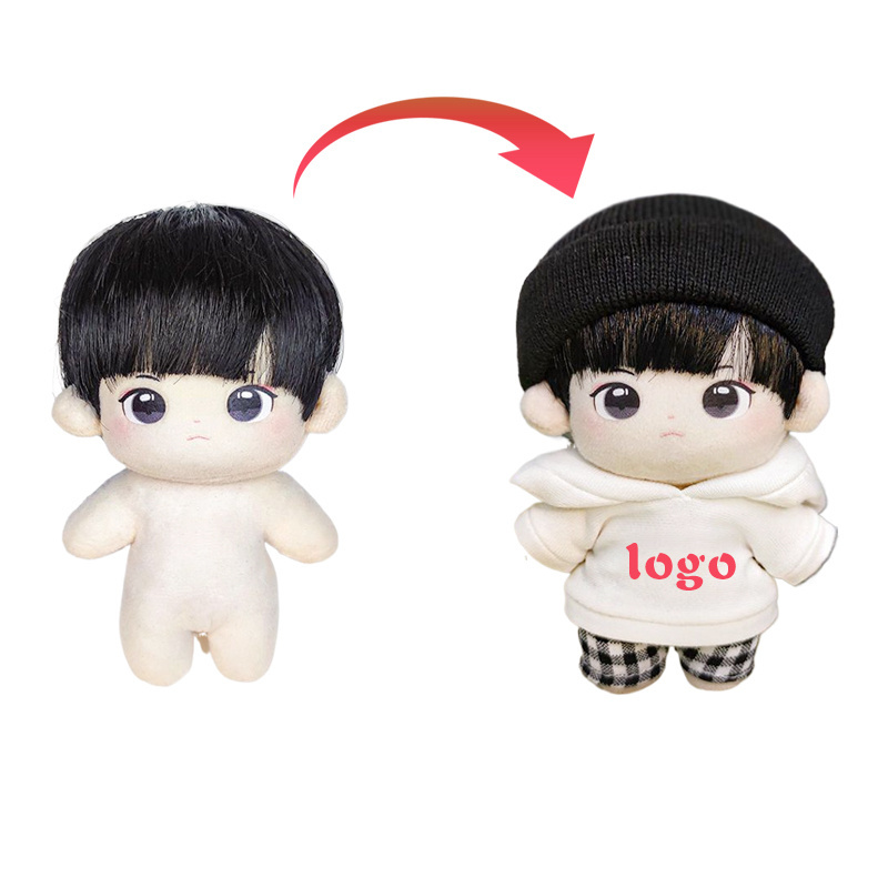 Custom plush toy stuffed animal custom mini 10cm animal body anime character plush kpop doll