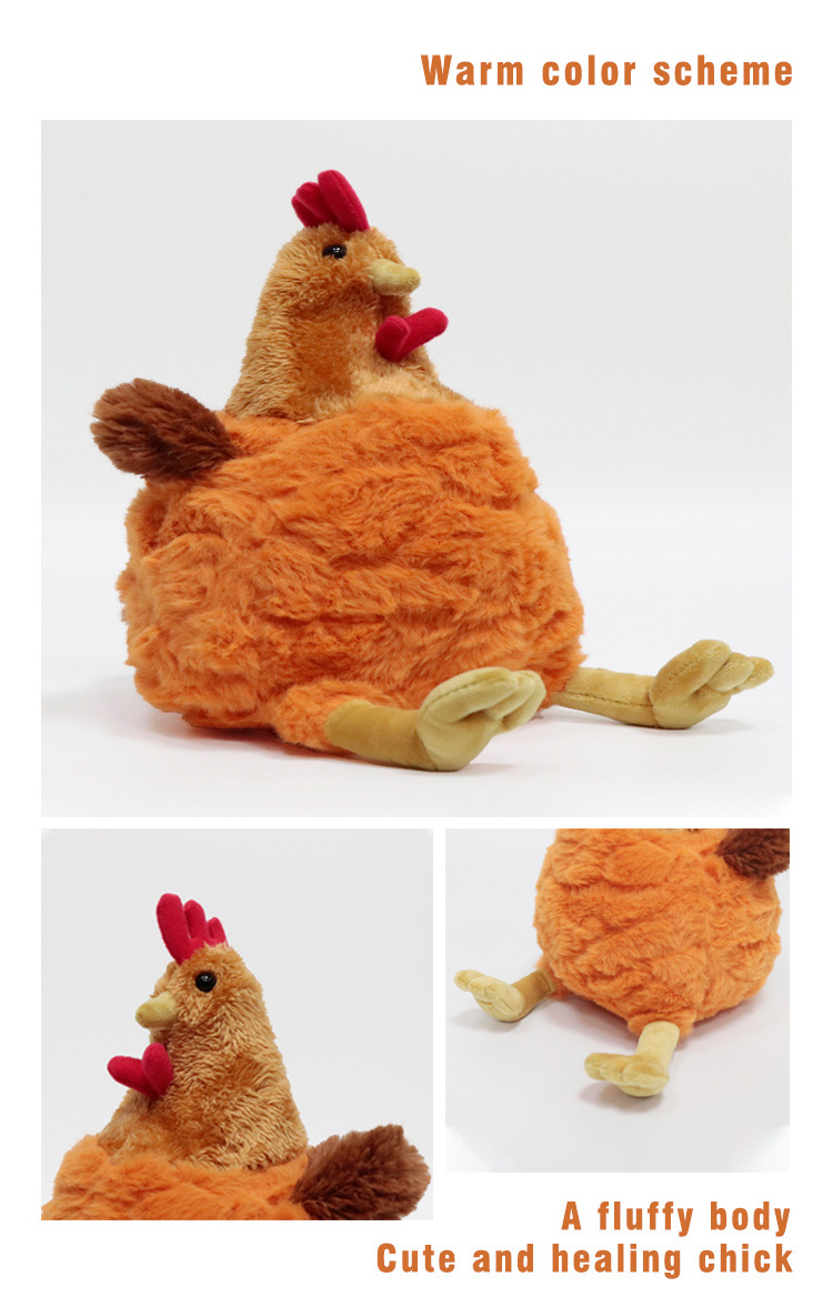 OEM ODM Custom Lifelike Cute Cartoon Chicken Plushies Soft Stuffed Animals Chicken Plush Toys