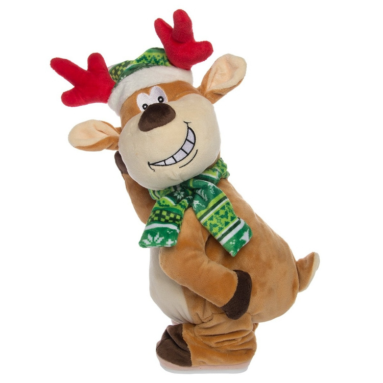 Custom Singing and Dancing Children Christmas Gifts Stuffed Deer Dolls Battery Powered Reindeer Christmas Dancing Toy