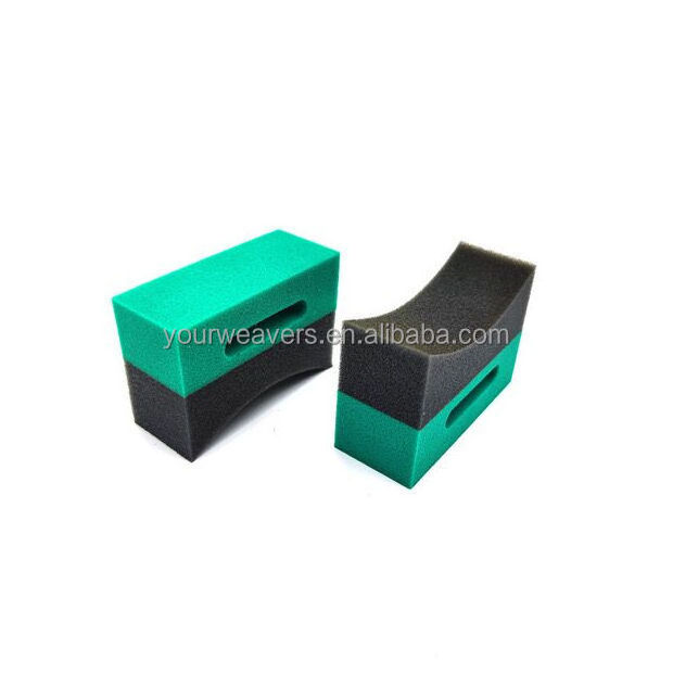 9.5*4*6.5cm Fashion Car Wax Sponge Tire Shine Applicator Pad Hexagonal Wax Sponge Tire Dressing Applicator