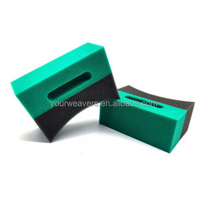 9.5*4*6.5cm Fashion Car Wax Sponge Tire Shine Applicator Pad Hexagonal Wax Sponge Tire Dressing Applicator