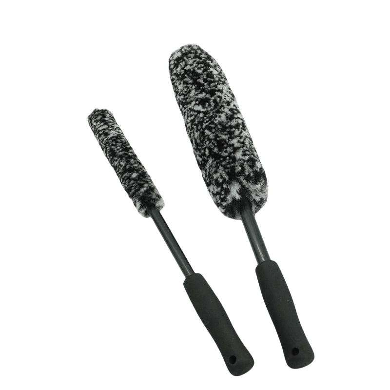 2 Pcs Car  Wheel and Rim Cleaning Brush Long Handle Vehicle Wheel Brushes Kit Microfiber Wheel Hub Bendable Tire Brush