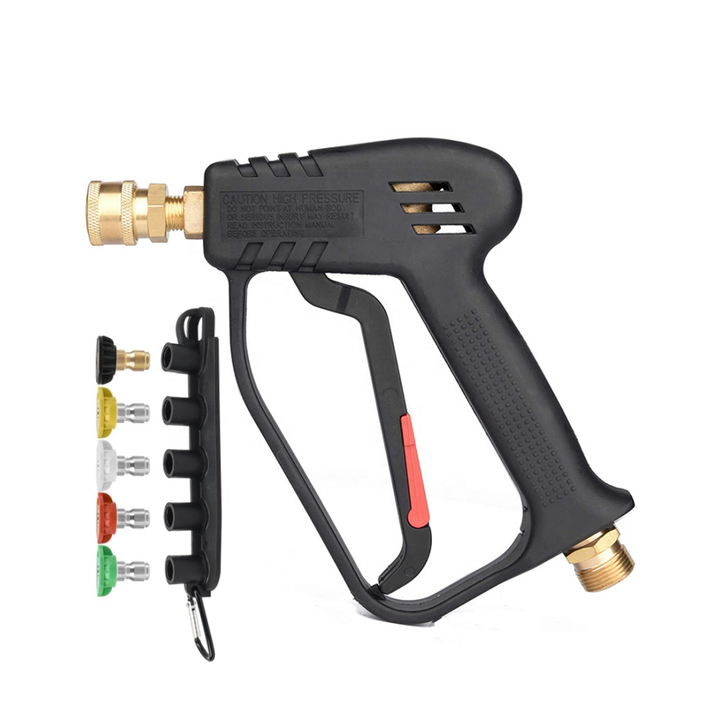 High Pressure Water Spray Washer Gun For Car Washing  Quick Connector With 5 colour Spray Nozzles Kit