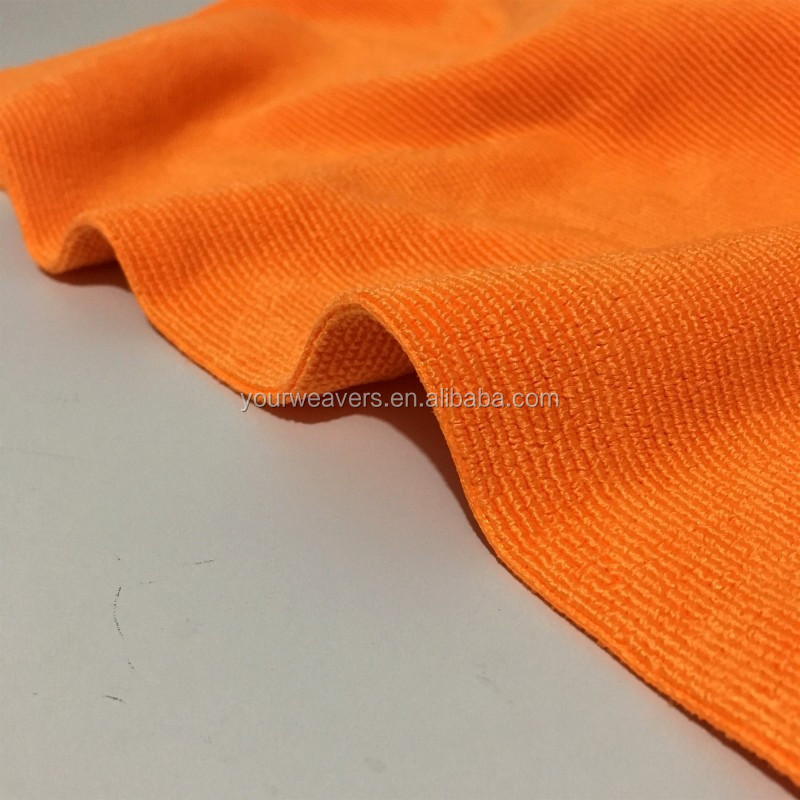 Orange 400GSM 40x40cm Short Pile Edgeless All-purpose Microfiber Towel for Auto Detailing Removing Wax Cloths Car Polish Towel