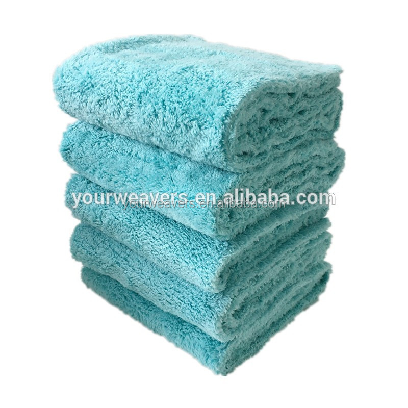 High Quality 40X60cm Fluffy Thick Plush Microfiber Car Wash Towel  Auto Edgeless Microfiber Detailing Polishing Drying Towel