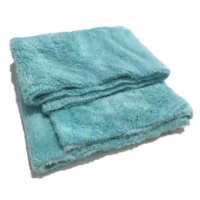 High Quality 40X60cm Fluffy Thick Plush Microfiber Car Wash Towel  Auto Edgeless Microfiber Detailing Polishing Drying Towel