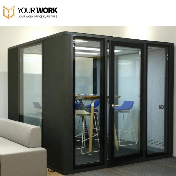 Portable Studio Office Pod Work Sound Proof Glass Pods Indoor Office Cell Phone Privacy Pod