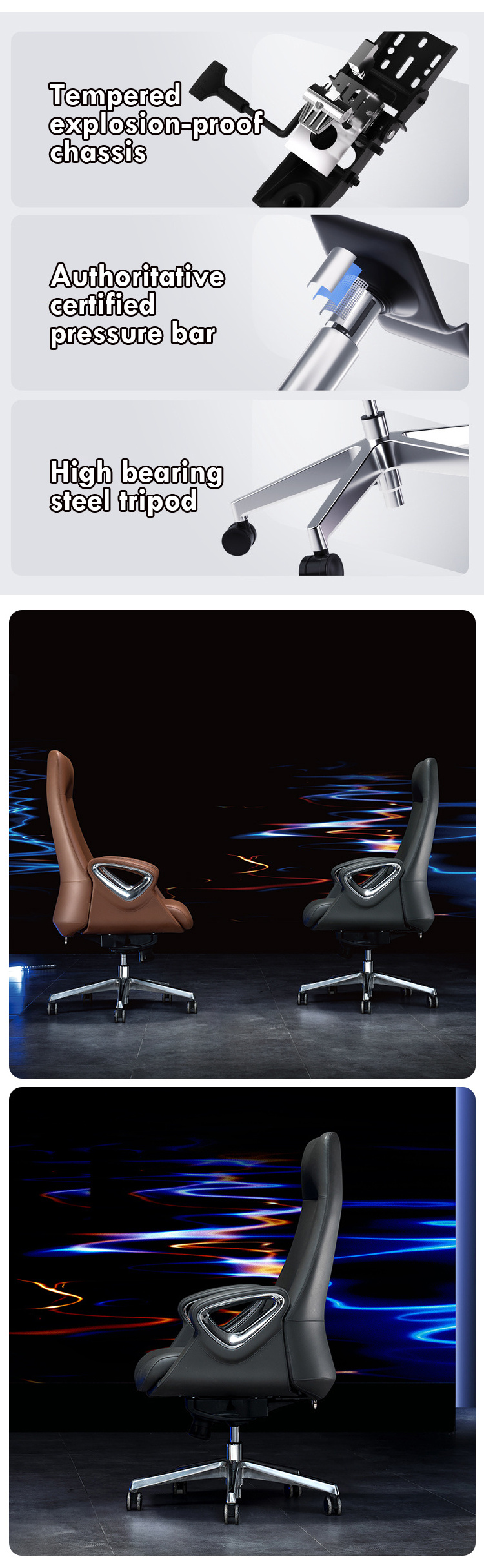 High quality Executive Boss Pu Leather Office Chair Office Furniture Swivel Chair Adjustable office Leather Chair