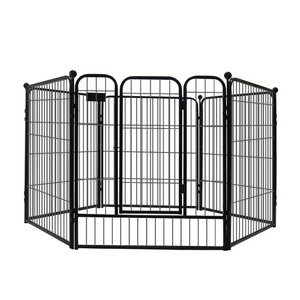 Breathable Steel Octagonal Collapsible Mesh Fencing Foldable Dog Kennels Pet Playpen Metal Outdoor Pet Large Dog Fences