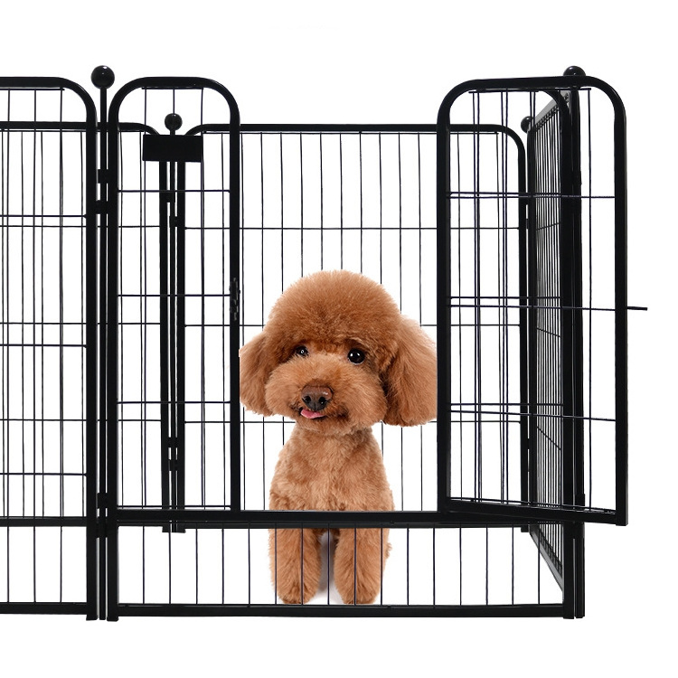 Breathable Steel Octagonal Collapsible Mesh Fencing Foldable Dog Kennels Pet Playpen Metal Outdoor Pet Large Dog Fences