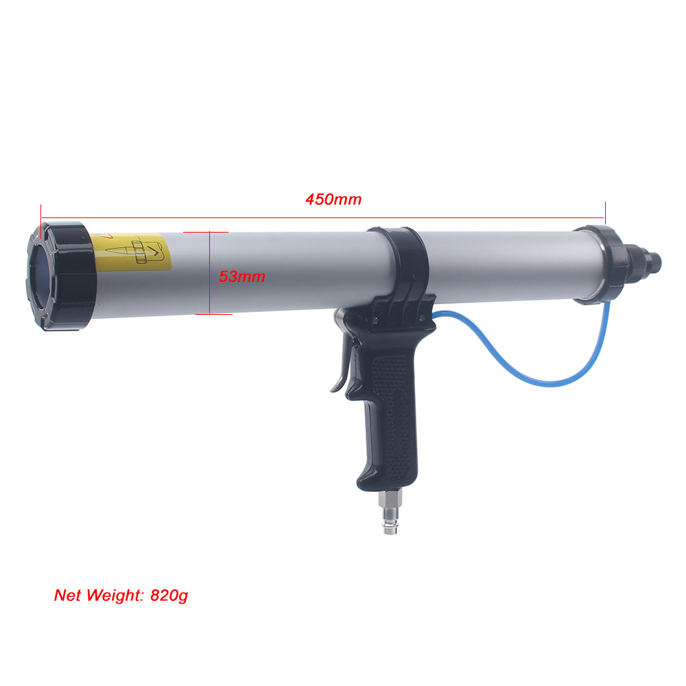 15 Inches 600ml Sausage Pneumatic Caulking Gun Silicone Sealant Gun Air Rubber Gun Caulk Applicator Tool