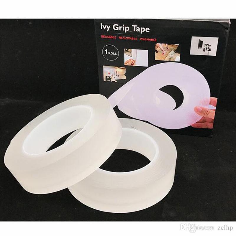 Double Sided Strong Sticky Glue 1/3/5m Length Gel PU Monkey Ivy Grip Clear Nano Tape