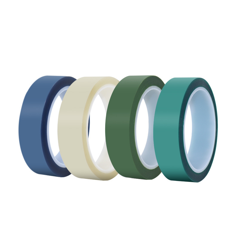 Free Samples High Temperature Masking Cinta Adhesiva Green Polyester Silicone Adhesive Tape