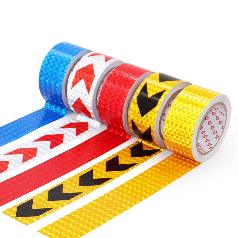 Colorful PVC material reflective tape 0.34mm thickness high reflectance and long-term weather resistance for painting