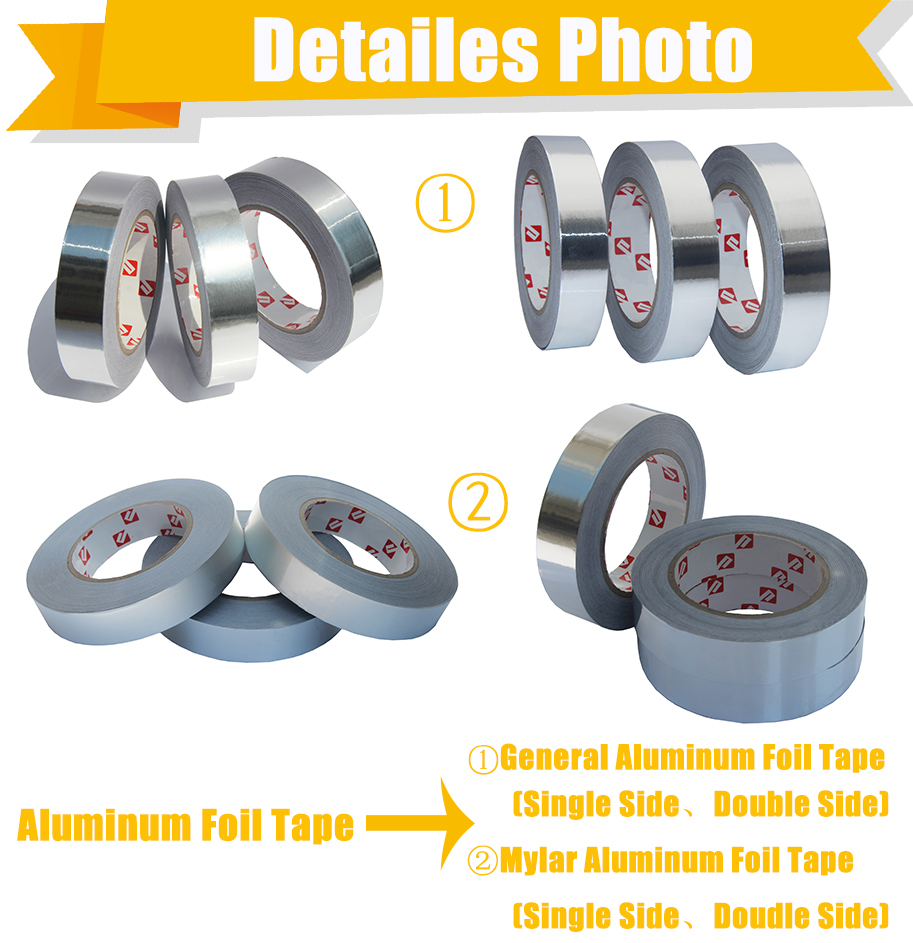 Factory Outlet 0.03mm - 0.15mm aluminium adhesive tape Single sided aluminum foil duct tape for Cable Coating