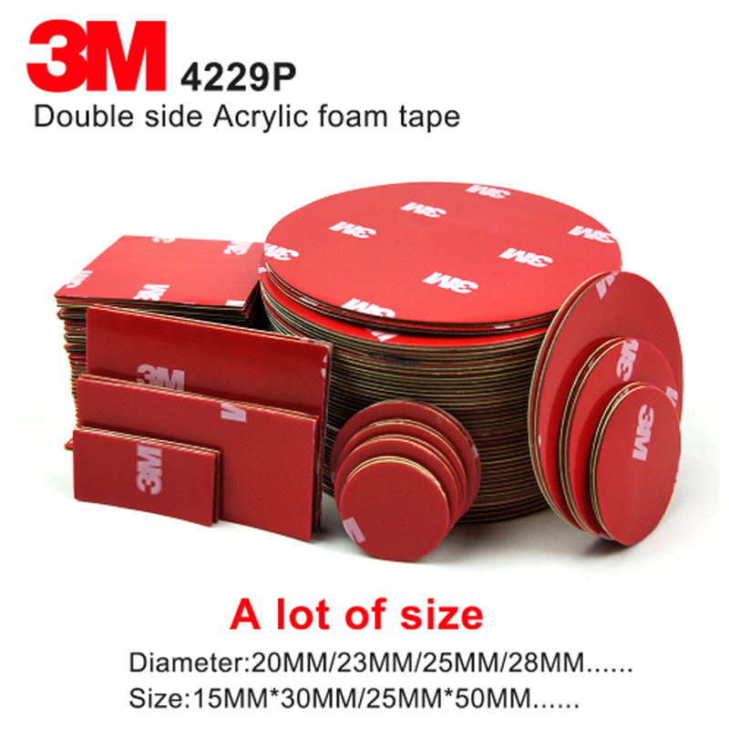 3M 4229P Auto double sided acrylic adhesive foam tape for plastic/steel 8mm*33M