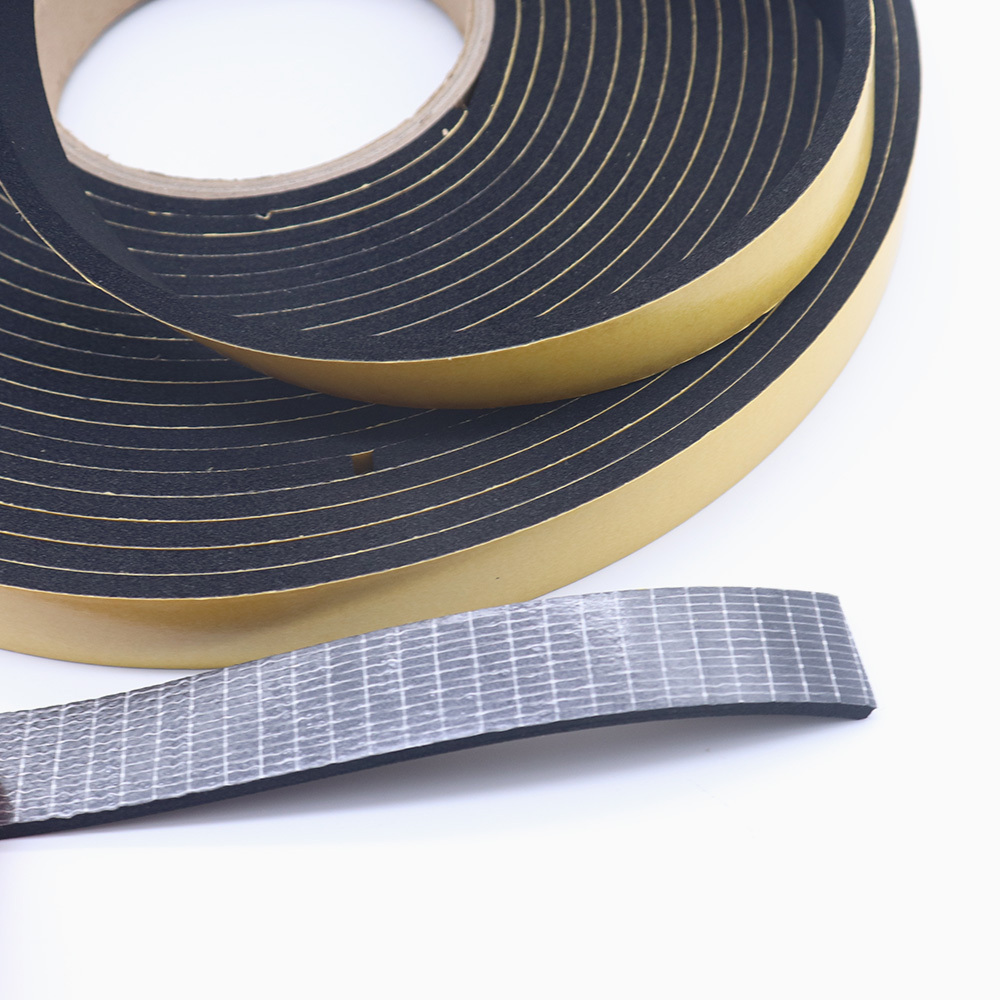 Hot Backed Closed Cell Neoprene , Strong Adhesive EPDM Blend Foam Strips Tape adhesive sponge foam rubber seal strip